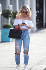LOTTIE MOSS Leaves Hairdressers at Duck and Dry in London 0419/2017