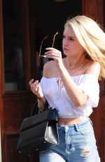 LOTTIE MOSS Leaves Hairdressers at Duck and Dry in London 0419/2017