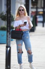 LOTTIE MOSS Leaves Hairdressers at Duck and Dry in London 0419/2017