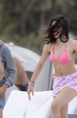 LOURDES LEON in Bikini on the Beach in Miami 04/09/2017
