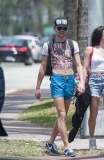 LOURDES LEON in Denim Shorts Out in Miami 04/11/2017