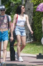 LOURDES LEON in Denim Shorts Out in Miami 04/11/2017