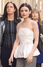 LUCY HALE Arrives at Good Morning America in New York 04/18/2017