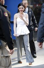 LUCY HALE Arrives at Good Morning America in New York 04/18/2017