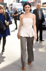 LUCY HALE Arrives at Good Morning America in New York 04/18/2017