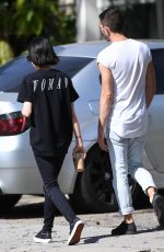 LUCY HALE Drinks a Starbucks Iced Coffee Out in West Hollywood 04/28/2017