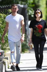 LUCY HALE Drinks a Starbucks Iced Coffee Out in West Hollywood 04/28/2017
