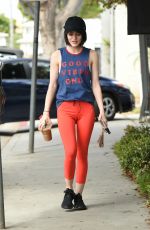 LUCY HALE Heading to a Gym in Los Angeles 04/13/2017
