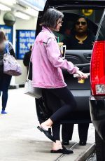 LUCY HALE Leaves Starbucks in New York 04/19/2017