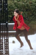 LUCY HALE on the Set of Life Sentence Pilot in Montreal 04/01/2017