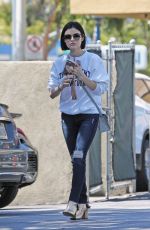 LUCY HALE Out and About in Los Angeles 04/14/2017