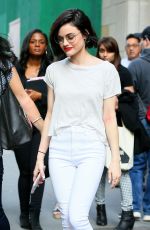 LUCY HALE Out and About in New York 04/17/2017