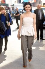LUCY HALE Out at Times Square in New York 04/18/2017