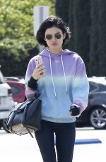 LUCY HALE Out for Coffee in Los Angeles 04/25/2017