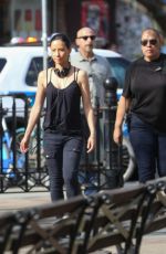 LUCY LIU on the Set of Elementary in West Village 04/11/2017