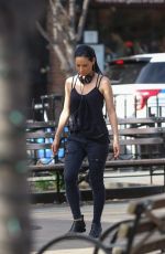 LUCY LIU on the Set of Elementary in West Village 04/11/2017