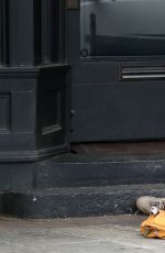 MAISIE WILLIAMS on the Set of Departures in New York 04/26/2017