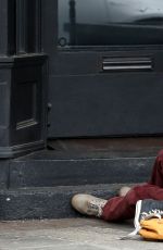 MAISIE WILLIAMS on the Set of Departures in New York 04/26/2017