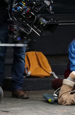 MAISIE WILLIAMS on the Set of Departures in New York 04/26/2017