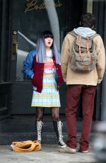 MAISIE WILLIAMS on the Set of Departures in New York 04/26/2017