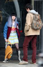 MAISIE WILLIAMS on the Set of Departures in New York 04/26/2017