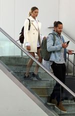 MARGOT ROBBIE and Tom Ackerley at  JFK Airport in New York 04/26/2017