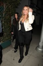 MARIAH CAREY Out for Dinner in Beverly Hills 04/28/2017