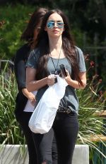 MEGAN FOX in Ripped Jeans Out Shopping in Malibu 04/07/2017