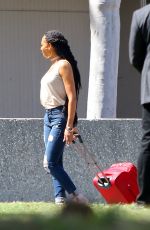 MELANIE BROWN Arrives at a Studio in Inglewood 04/13/2017