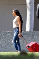 MELANIE BROWN Arrives at a Studio in Inglewood 04/13/2017