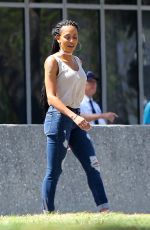 MELANIE BROWN Arrives at a Studio in Inglewood 04/13/2017