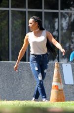 MELANIE BROWN Arrives at a Studio in Inglewood 04/13/2017
