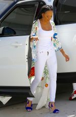 MELANIE BROWN Arrives at Brazillian Blowout Salon in Beverly Hills 04/15/2017