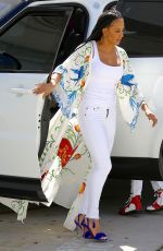 MELANIE BROWN Arrives at Brazillian Blowout Salon in Beverly Hills 04/15/2017