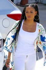 MELANIE BROWN Arrives at Brazillian Blowout Salon in Beverly Hills 04/15/2017