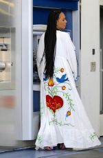 MELANIE BROWN Arrives at Brazillian Blowout Salon in Beverly Hills 04/15/2017