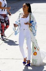 MELANIE BROWN Arrives at Brazillian Blowout Salon in Beverly Hills 04/15/2017