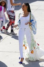 MELANIE BROWN Arrives at Brazillian Blowout Salon in Beverly Hills 04/15/2017