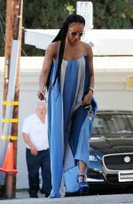 MELANIE BROWN in a Summer Dress Out in Los Angeles 04/19/2017