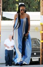 MELANIE BROWN in a Summer Dress Out in Los Angeles 04/19/2017