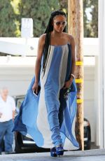 MELANIE BROWN in a Summer Dress Out in Los Angeles 04/19/2017