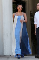MELANIE BROWN in a Summer Dress Out in Los Angeles 04/19/2017