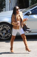 MELANIE BROWN in Over the Knee Boots Out in Los Angeles 04/10/2017