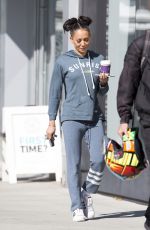 MELANIE BROWN Out for Coffee in Beverly Hills 03/31/2017