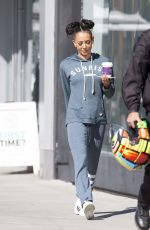 MELANIE BROWN Out for Coffee in Beverly Hills 03/31/2017