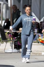 MELANIE BROWN Out for Coffee in Beverly Hills 03/31/2017