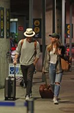 MELISSA BENOIST and Chris Wood Arriving in Vancouver 03/29/2017