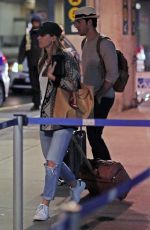 MELISSA BENOIST and Chris Wood Arriving in Vancouver 03/29/2017