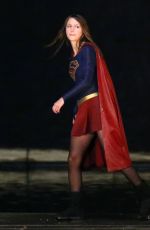MELISSA BENOIST on the Set of Supergirl in Vancouver 04/27/2017