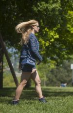 MICHELLE HUNZIKER at a Park in Bergamo 04/29/2017